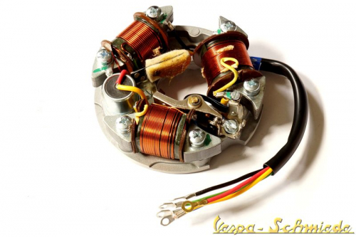 Zündgrundplatte V50 3 Spulen 5 Kabel Außen NEU